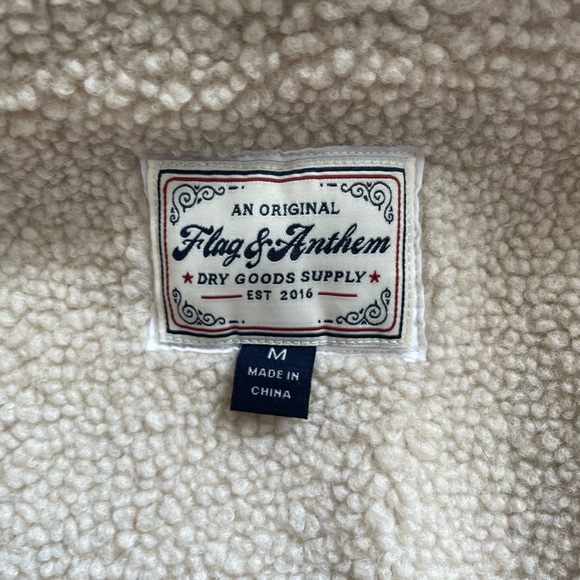 flag and anthem sherpa lined orange plaid jacket - Picture 4 of 4